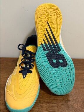 New Balance Yellow, Teal & Navy Performance Sneakers